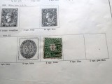Timbru vechi Saxonia (Sachsen) 3 Neugroschen verde, Stema Regatului Saxoniei, Germania 1863 -A42