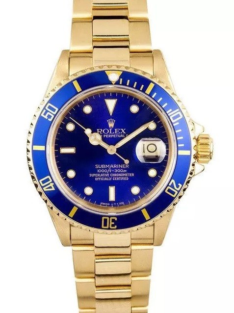 Ceas ROLEX SUBMARINER Gold&Blue 110grame CALITATE 1 REDUS SUPERB POZE REALE