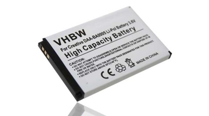 Baterie VHBW MP3-Player pentru Creative Zen Micro Photo, Zen Micro, Zen Micro 5GB, Zen Micro 6GB - 700 mAh 3,7 V Li-po