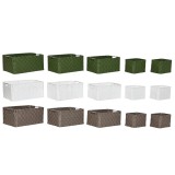Cumpara ieftin Set de Coșuri Home ESPRIT Verde Gri Crem Metal polipropilenă 44 x 32 x 20 cm (3 Unități)