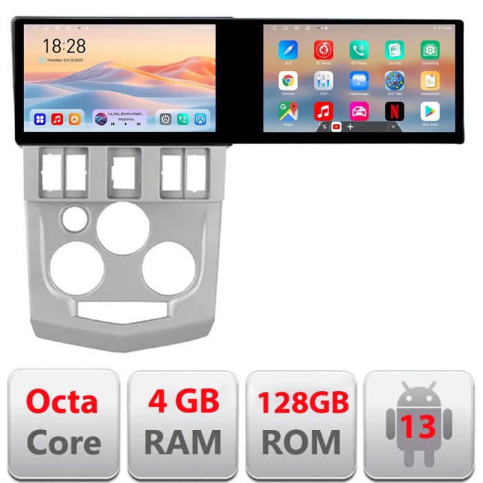 Navigatie Dacia Logan 1 2003-2010 Kit-logan Edotec 2 ecrane 8 core 4+128 21.6 inch Incell android Wifi 5Ghz gps internet Q CarStore Technology