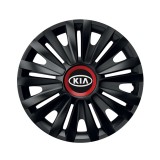 Cumpara ieftin Set 4 capace roti Negre Cu Inel Rosu Royal R16 pentru gama auto Kia, Autohelix MSA