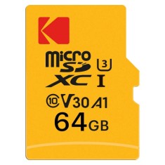 Card Memorie microSDXC Kodak Ultra Performance, 64Gb, Clasa 10 / UHS-1 U3, Cu Adaptor EKMSDM64GXC10HPRK