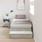 vidaXL cadru de pat cu depozitare Gri ciment 90x200 cm
