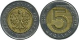 Polonia 1996 - 5 zloty, circulata