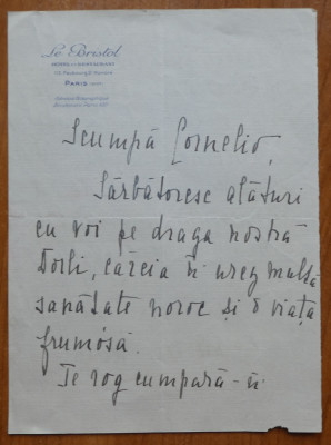Lucian si Cornelia Blaga , coresp. de familie , 1936 , 2 scrisori si felicitare foto