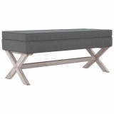 Cumpara ieftin Taburet de depozitare, gri inchis, 110x45x49 cm material textil