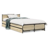 Cumpara ieftin Cadru de pat cu sertare stejar sonoma 75x190 cm lemn prelucrat