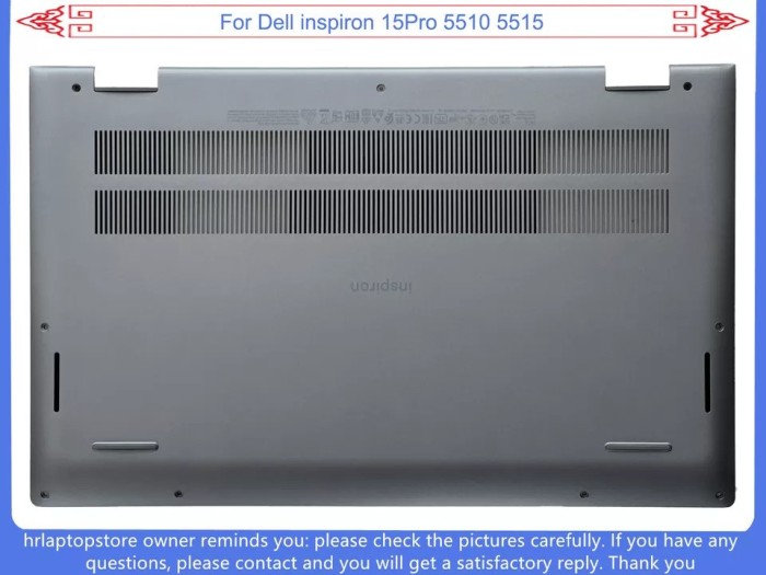 Carcasa inferioara bottom case Laptop, Dell, Inspiron 15 5510, 5515, 5518, P106F, 06W5VK, 6W5VK, 03KRDJ, 3KRDJ, 460.0MZ0T.0014, gri