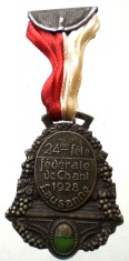 II.074 INSIGNA DISTINCTIE 24 CHANT LAUSANNE 1928
