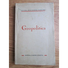 Ion Conea, Anton Golopentia - Geopolitita (1939, cu autograf si dedicatie)