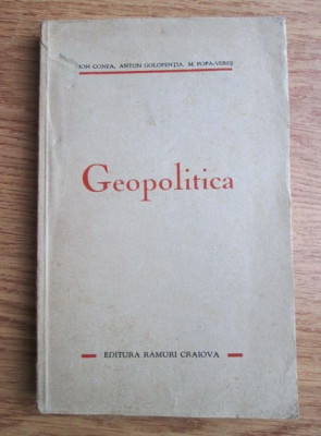 Ion Conea, Anton Golopentia - Geopolitita (1939, cu autograf si dedicatie) foto