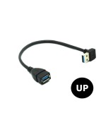 Adaptor cablu prelungitor USB 3.0 Tata-Mama la 90 de grade 20 cm-Tip &Icirc;n sus