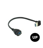 Adaptor cablu prelungitor USB 3.0 Tata-Mama la 90 de grade 20 cm-Tip &Icirc;n sus, Oem