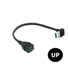 Adaptor cablu prelungitor USB 3.0 Tata-Mama la 90 de grade 20 cm-Tip În sus