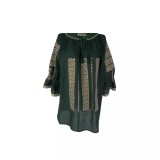 Cumpara ieftin Bluza Verde cu Motiv Geometric Crem - BMG102