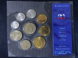 Seria completata monede - Slovenia 1992-2003 - 9 monede