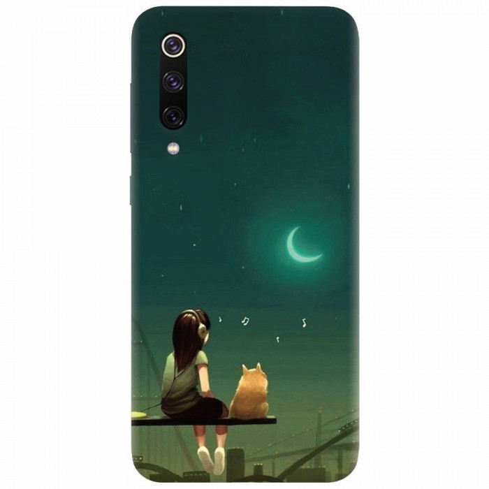 Husa silicon pentru Xiaomi Mi 9, Cat And Girl