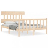 Cumpara ieftin Cadru de pat fara saltea, 140x200 cm, lemn masiv pin