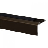 Profil aluminiu pentru treapta, cu banda antiderapanta, SET S38 bronz, 46 mm, 2.7 m