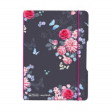 Caiet My.book Flex A6 40f Patratele Ladylike Flowers, Herlitz