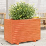 Cumpara ieftin Jardinieră grădină, maro ceruit, 70x40x49,5 cm, lemn masiv pin