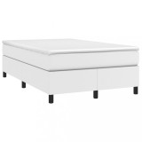 Cumpara ieftin Pat box spring cu saltea, alb, 120x190 cm, piele ecologica