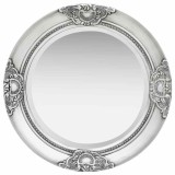 Cumpara ieftin Oglinda de perete in stil baroc, argintiu, 50 cm