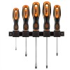 Set Surubelnite NEO 5 buc (SL 3.0, 5.5, 6.5, PH1, PH2) Otel CrV, Varf Magnetic, Maner Ergonomic