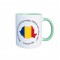 Cana m&acirc;ner verde personalizata Romania, Model 2, INOVATIX&reg;️. 330ml