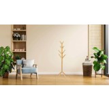 Cuier lemn masiv tip pom KL Tripoli, 8 agatatori, de podea, stejar natur