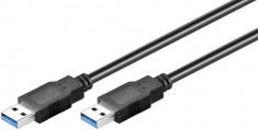 Cablu de date Goobay USB A - USB A 5m Black foto