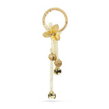 Clopotei chinezesti, ornament de Craciun pentru usa, metal, aurii