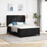 vidaXL saltea cu arcuri viuXL cu husă neagră, 140x200 cm, material textil
