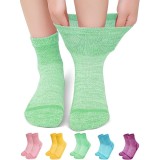 Șosete de bambus pentru bărbați: șosete pentru diabetici fără elastic la talie, fără cusături, din bumbac, șosete de sănătate fără cauciuc la gambă, ș