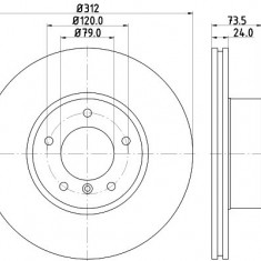 Disc frana BMW X1 (E84) (2009 - 2015) KRIEGER 0950004258