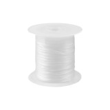 Fir elastic plat din nylon Crisalida, diametru 1 mm, Alb