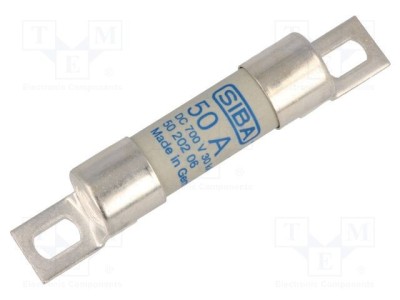 Siguranță SIBA 50A 700V DC ceramică cilindrică URZ aR 14x51mm pentru protecția semiconductorilor foto