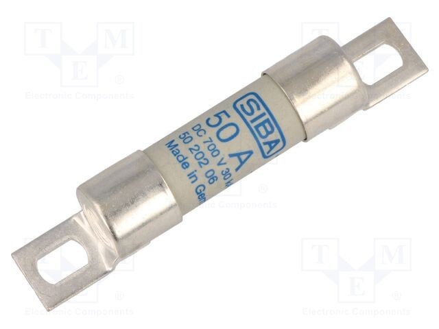 Siguranță SIBA 50A 700V DC ceramică cilindrică URZ aR 14x51mm pentru protecția semiconductorilor