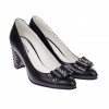 Pantofi eleganti dama, negri, din piele naturala box, toc 6 cm - NA41NEGRU, Ninna Art Shoes