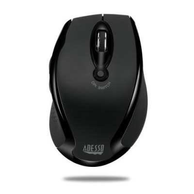Adesso Wireless Ergonomic Optical Mouse, any surface sensor, 1600 DPI, Mini USB foto