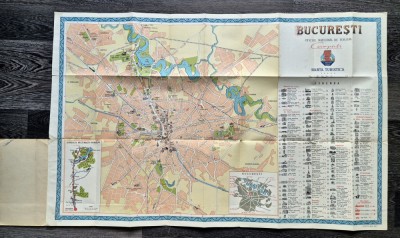 Bucuresti Harta turistica 1957 foto