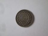 Tunisia Protectorat Francez 50 Centimes 1917 UNC argint cu patina deosebita, Africa
