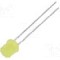 Dioda LED 5mm, galbena, plat, 1.6...2.4V, LUCKYLIGHT - LL-503YD1E-1B