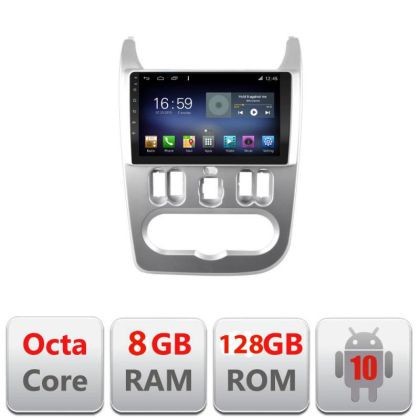 Navigatie Dacia Duster 2010-2012 F-099 Octa Core cu Android Radio Bluetooth Internet GPS WIFI DSP 8+128GB 4G CarStore Technology