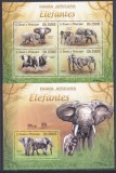 DB1 Fauna Africana Sao Tome Elefanti MS + SS MNH, Nestampilat