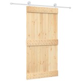 Cumpara ieftin Usa glisanta cu set feronerie, 100x210 cm, lemn masiv de pin