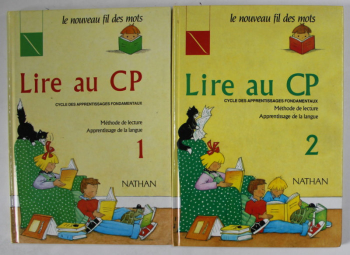 LIRE AU CP , CYCLE DES APPRENTISAGES FONDAMENTAUX , METHODE DE LECTURE , APPRENTISSAGE DE LA LANGUE , DEUX VOLUMES par J. DEBAYLE ...D. VITALI , 1990