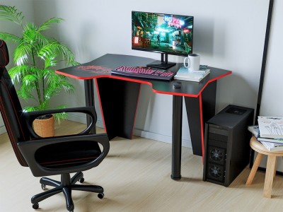 Birou Pc Kl 9.1 Wenge+Rosu foto
