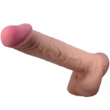 Dildos-Sliding Skin Series Dildo Realist cu Ventuză Maro 26 cm-TPR